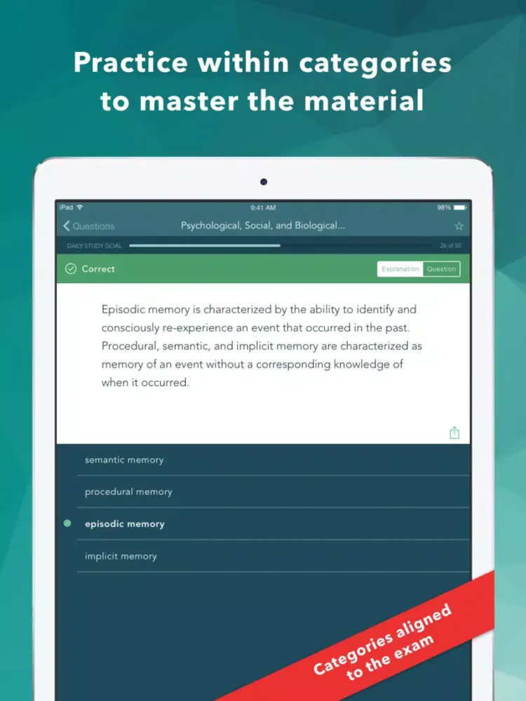 MCAT Practice Test Questions iPad  스크린샷