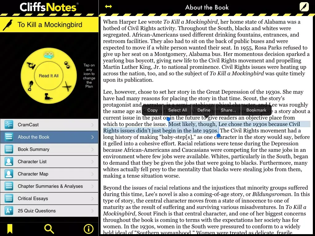 To Kill a Mockingbird - CliffsNotes iPad 應用截圖