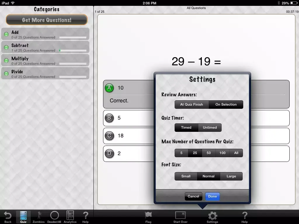 PrepZilla - Study With Your Friends Test Prep Game iPad  Screenshots