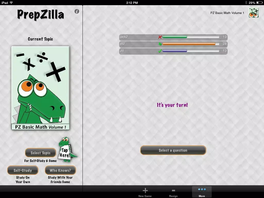 PrepZilla - Study With Your Friends Test Prep Game iPad  Screenshots