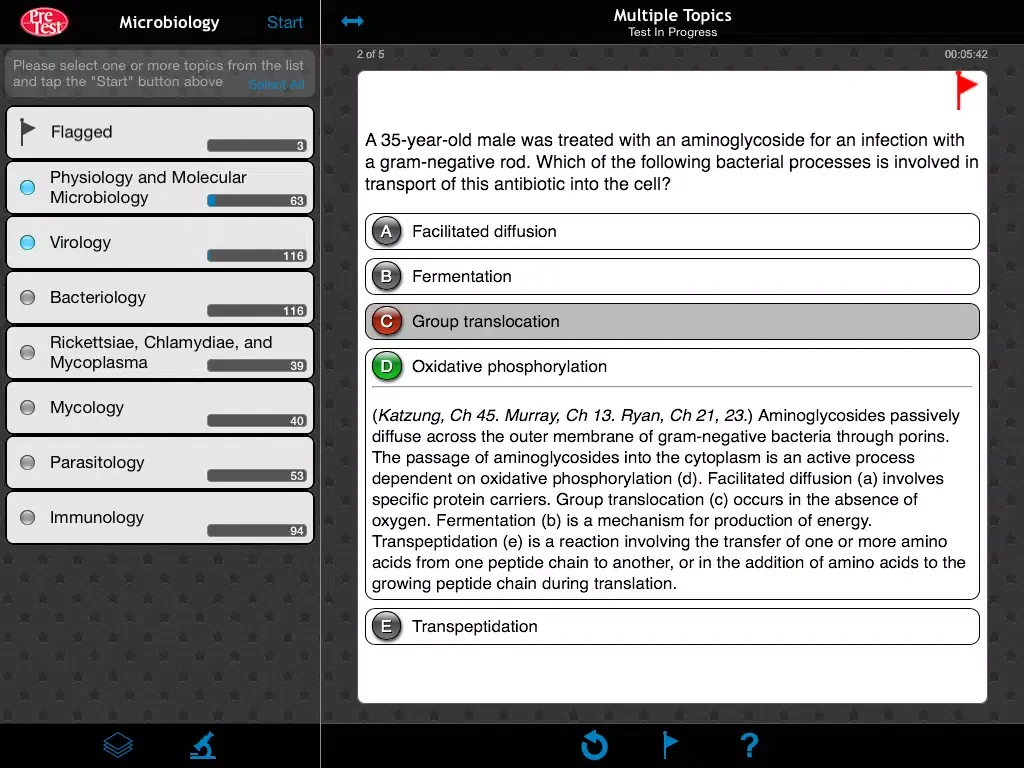 PreTest Microbiology iPad 應用截圖