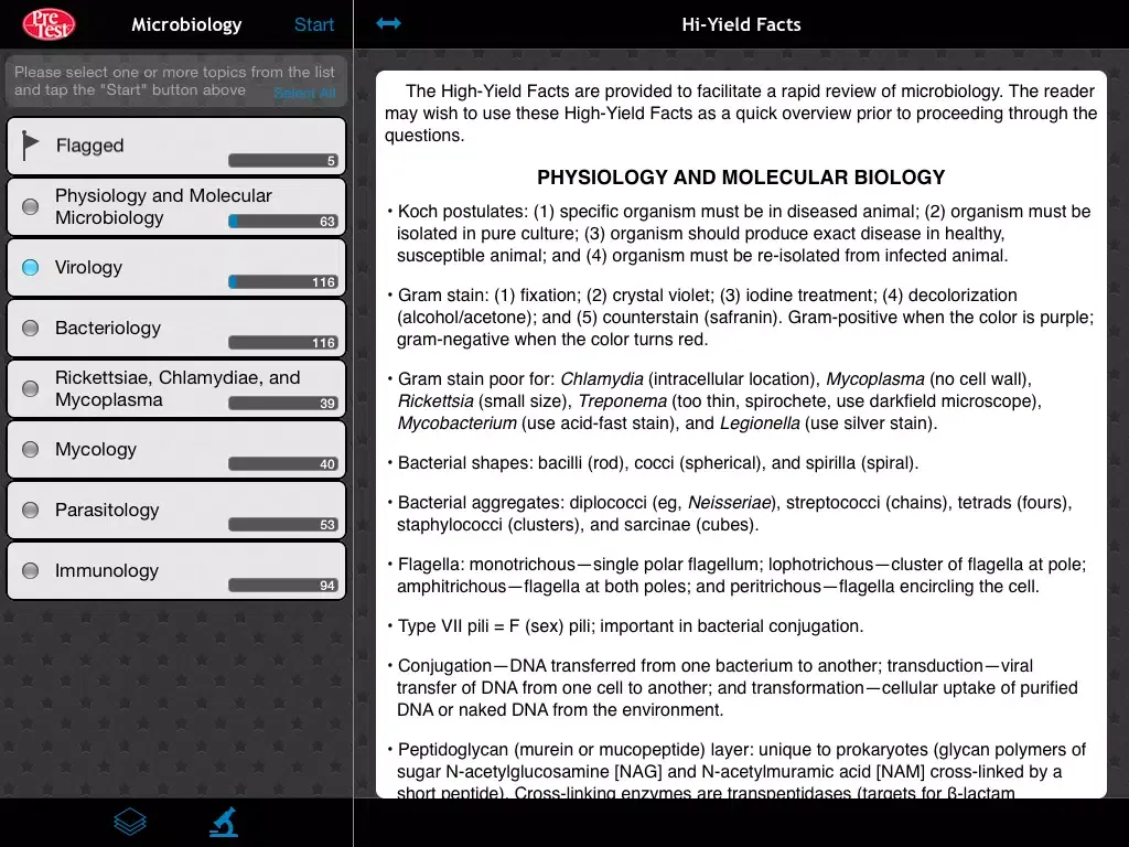 PreTest Microbiology iPad 應用截圖