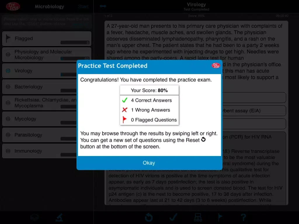 PreTest Microbiology iPad 應用截圖
