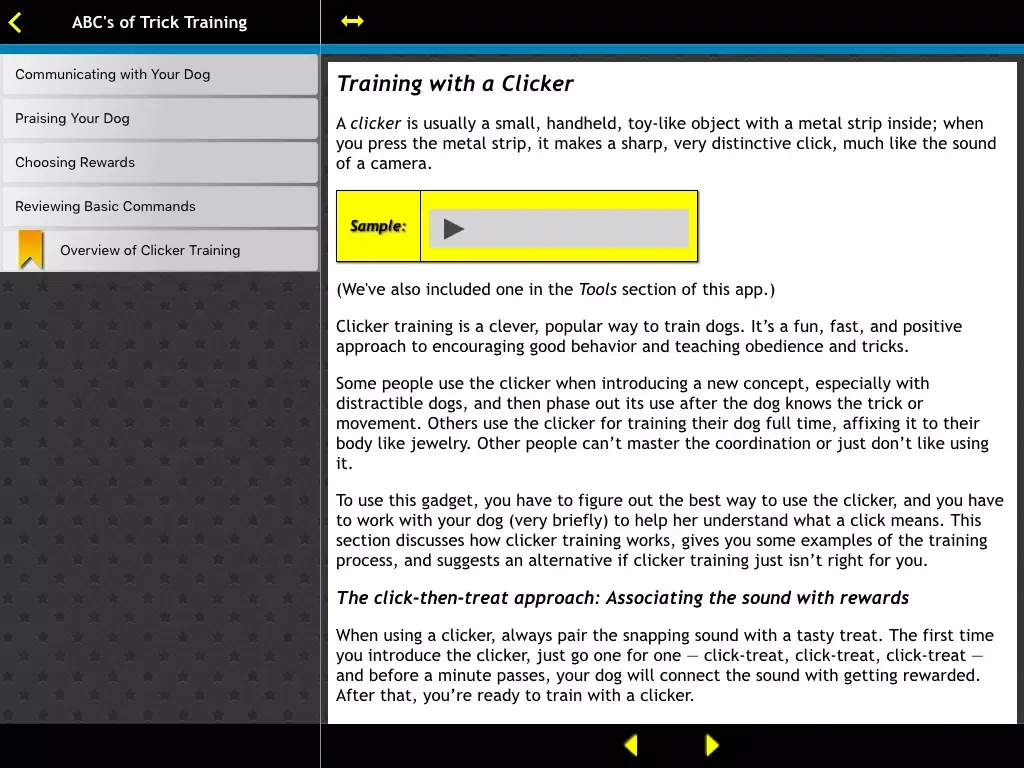 Dog Trick Basics For Dummies iPad 應用截圖