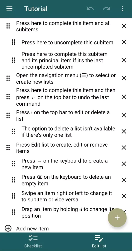 Captures d'écran de Easy Checklist