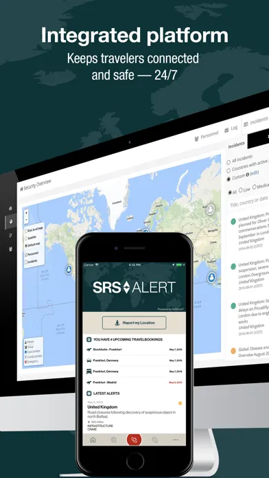 Capturas de pantalla de SRS ALERT