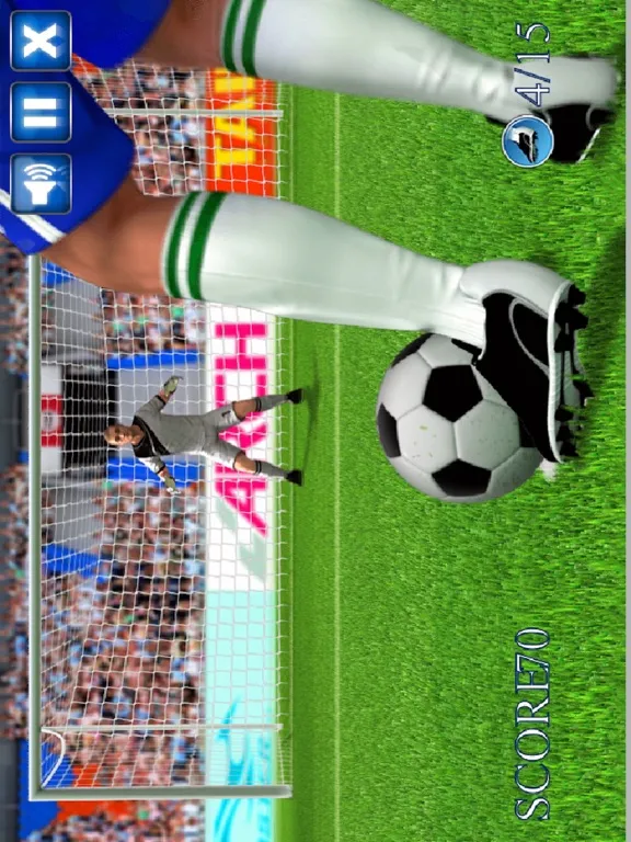Tangkapan layar 3D Football Penalty Kick Game iPad 