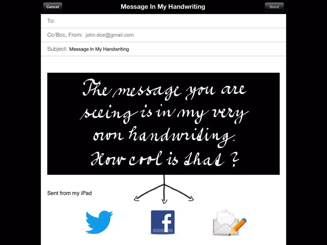 Use Your Handwriting iPad سکرین شاٹس