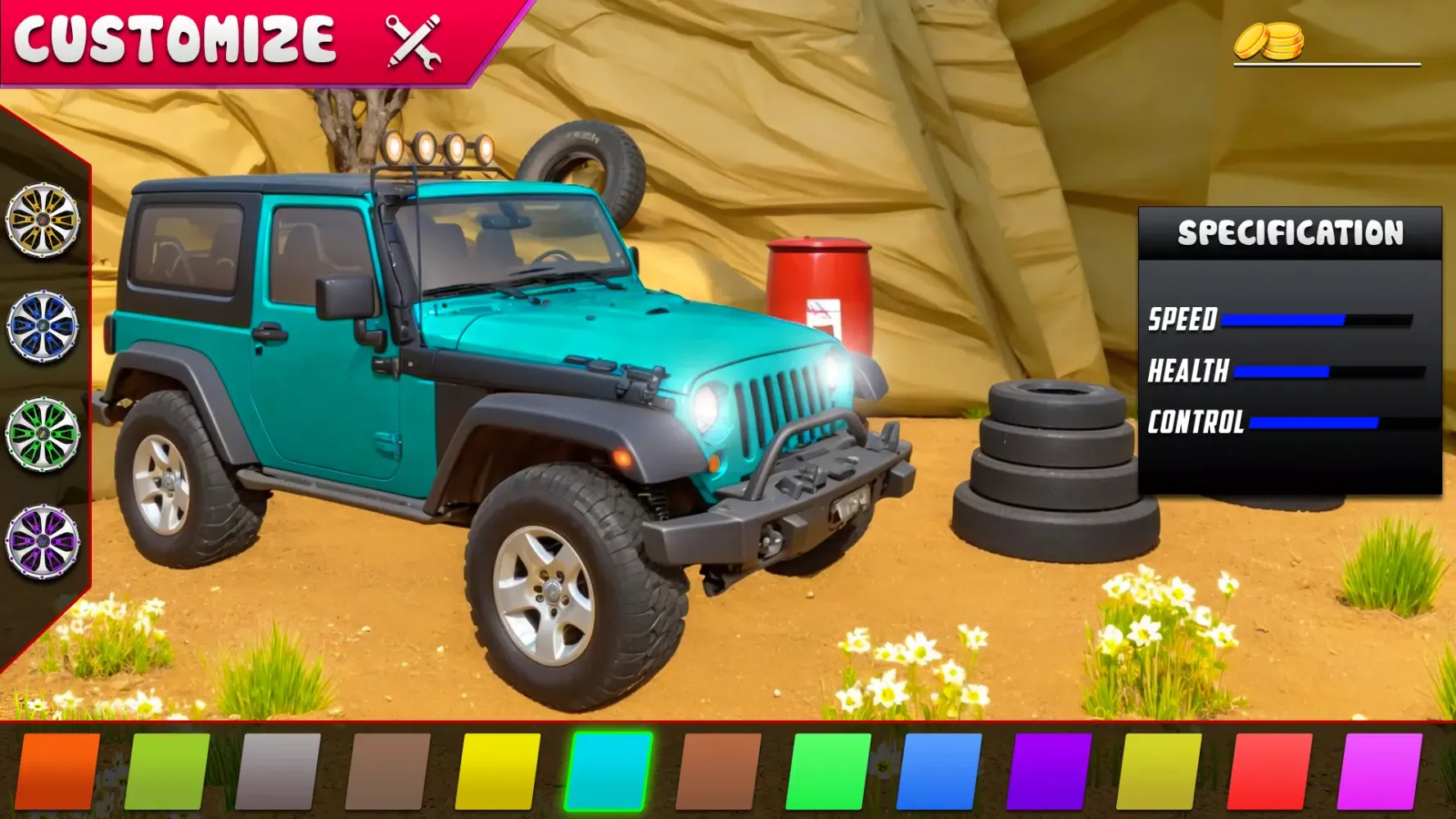 Captures d'écran de 4x4 Mountain Jeep Driving Game