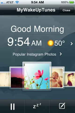 Screenshot di MyWakeUpTunes - Wake up to your favorite music and Instagram photos