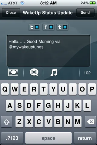 Screenshot di MyWakeUpTunes - Wake up to your favorite music and Instagram photos