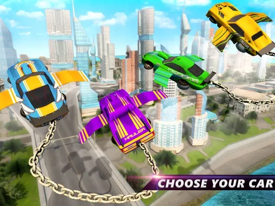 Flying Chain Car Air Wings iPad  스크린샷