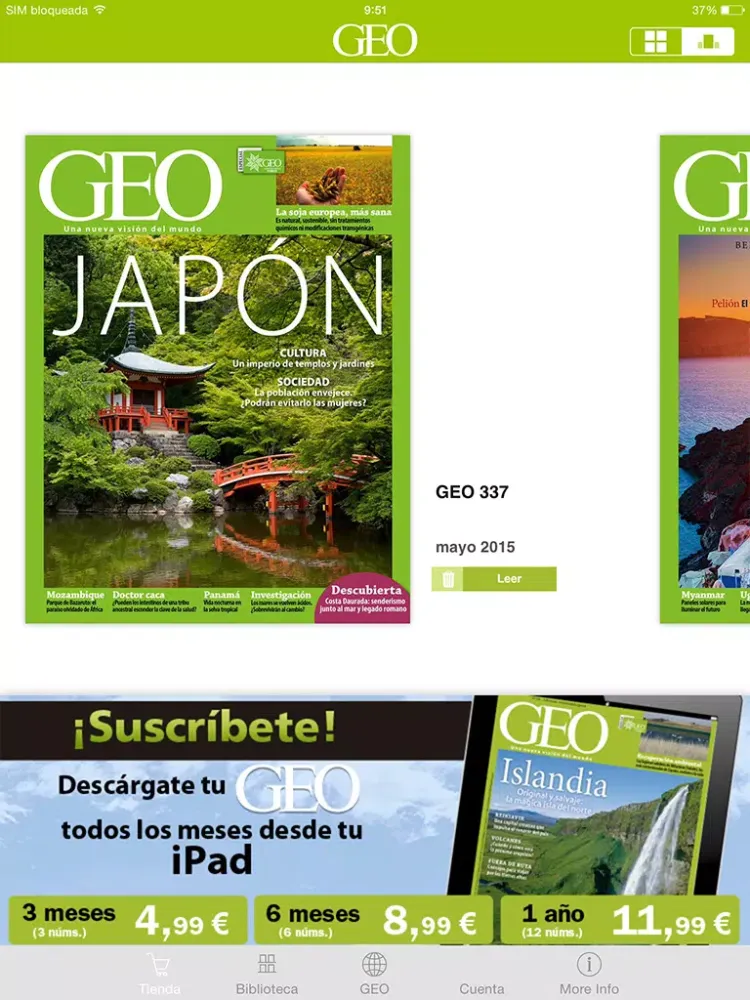ภาพหน้าจอของ GEO España iPad 
