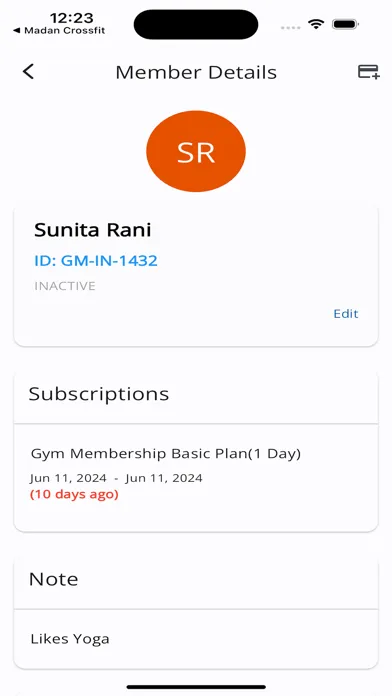 Gym360 Admin スクリーンショット