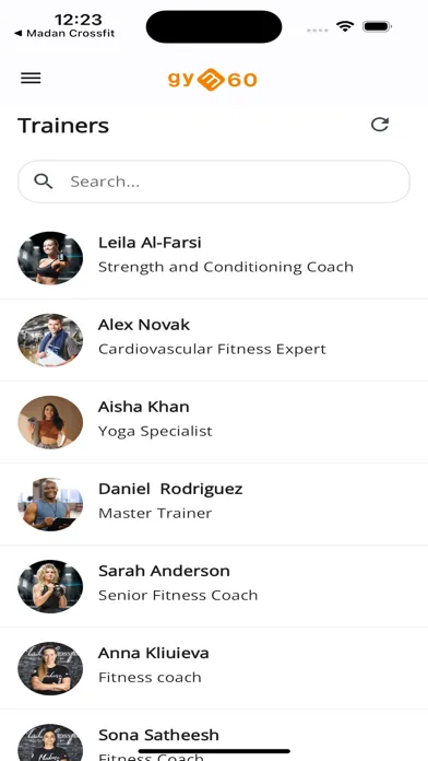 Gym360 Admin スクリーンショット
