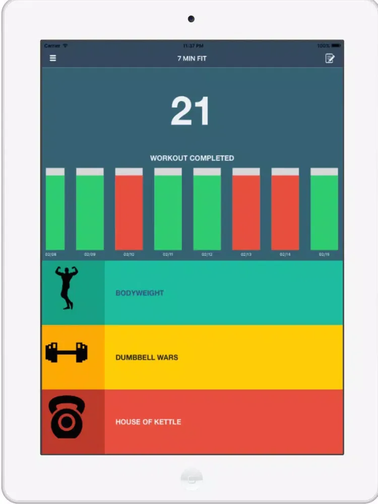 7 MIN FIT - The best high intensity workouts for busy people iPad  Screenshots