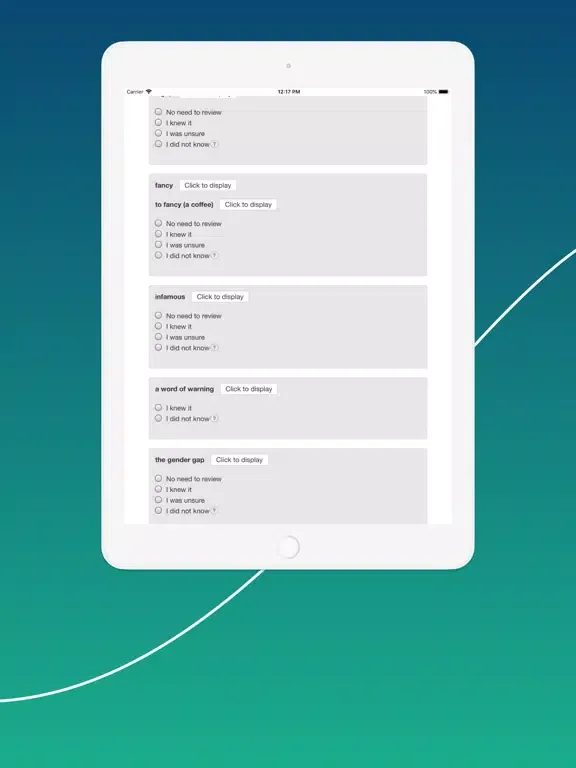 Wordflashback iPad  Ekran Görüntüleri