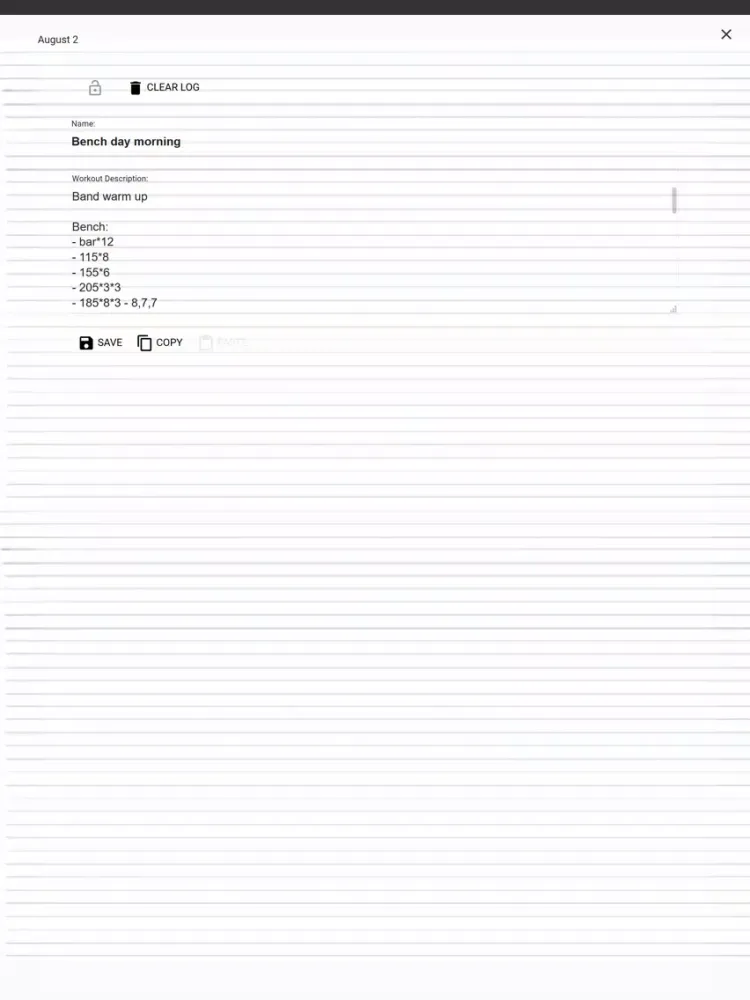 Capturas de pantalla de My Gym Log & Food Journal iPad 