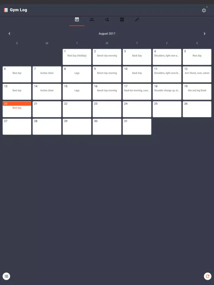 Capturas de pantalla de My Gym Log & Food Journal iPad 