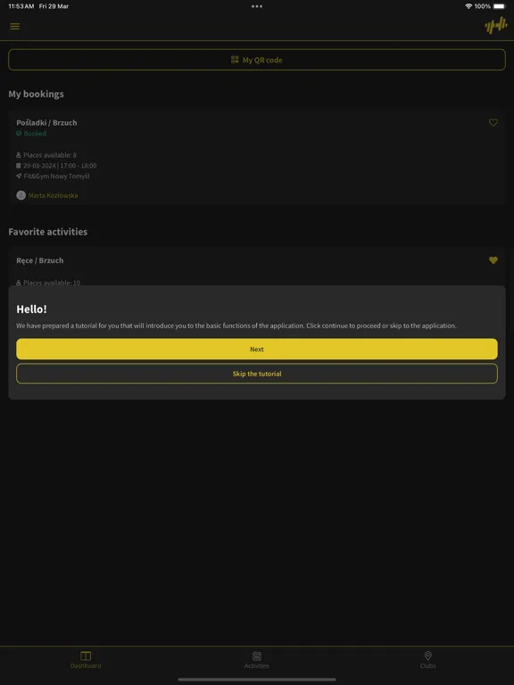 Capturas de tela do Fit&Gym iPad 
