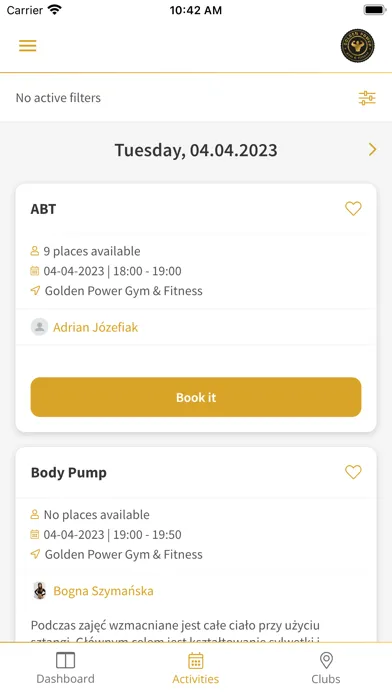 Golden Power Gym 스크린샷