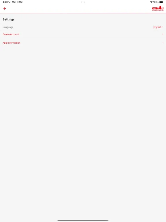 ภาพหน้าจอของ Gym4U iPad 