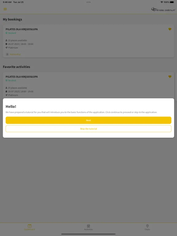 Captures d'écran de Fitness Platinium Jarosław iPad 