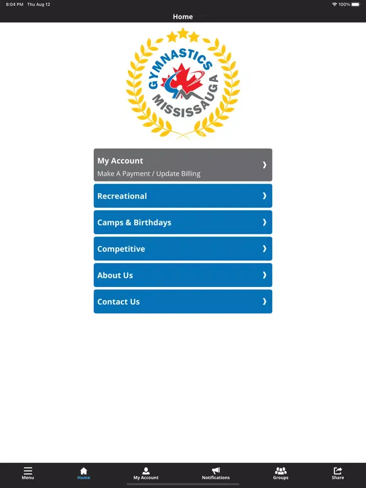 Gymnastics Mississauga iPad 應用截圖