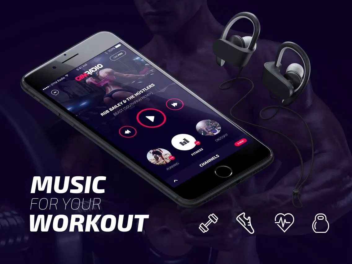 GYM Radio - Free Workout Music iPad  स्क्रीनशॉट