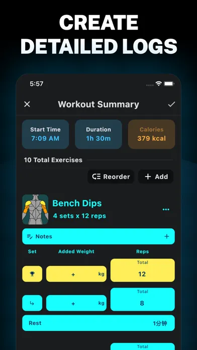 Ảnh chụp màn hình của GymStreak: Workout & Nutrition