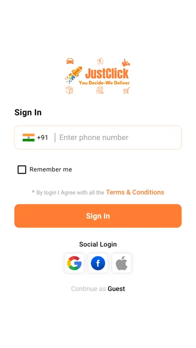 JustClick - Food & Grocery App应用截图