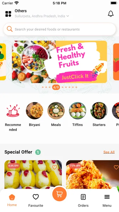 JustClick - Food & Grocery App应用截图