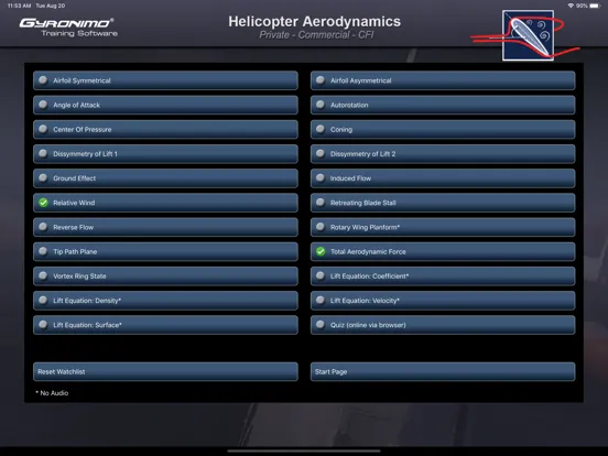 Helicopter Aerodynamics iPad  Ekran Görüntüleri