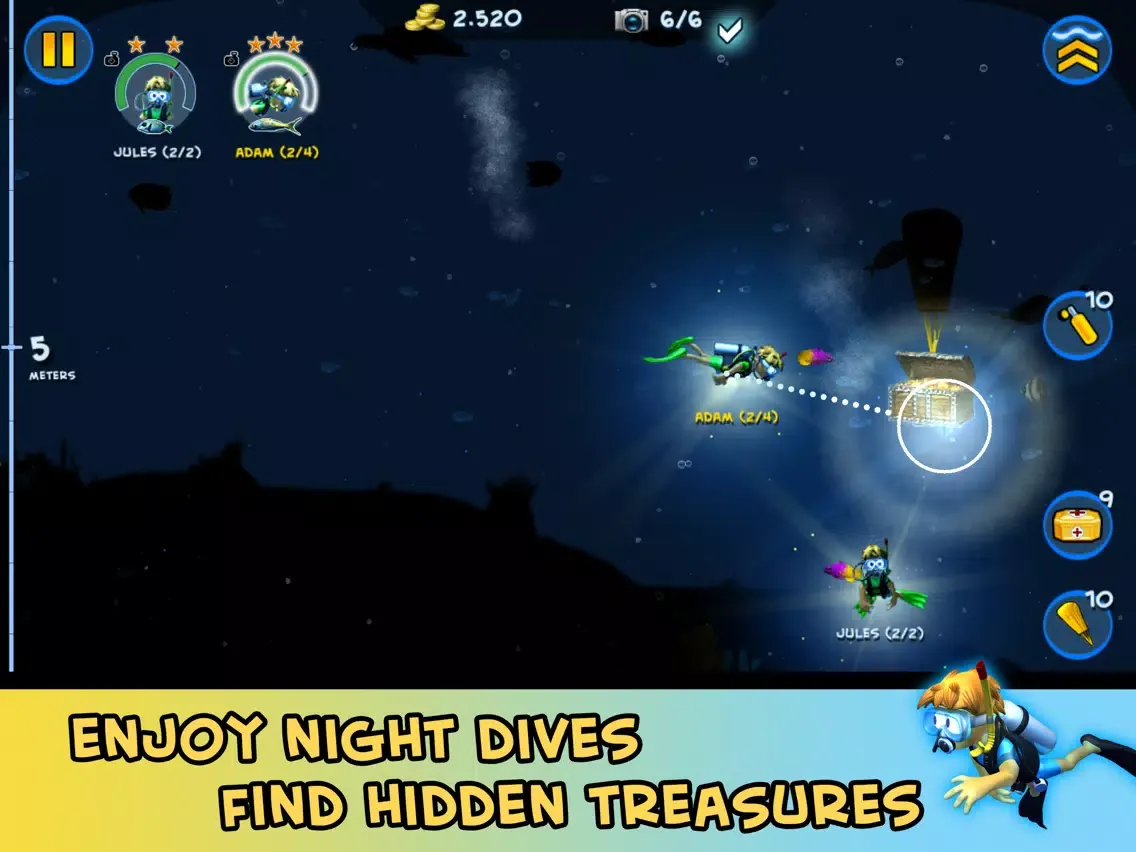 DiveMaster - Guide scuba divers in the best underwater deep sea diving adventure game, collect and share photos about ocean animals iPad  Screenshots