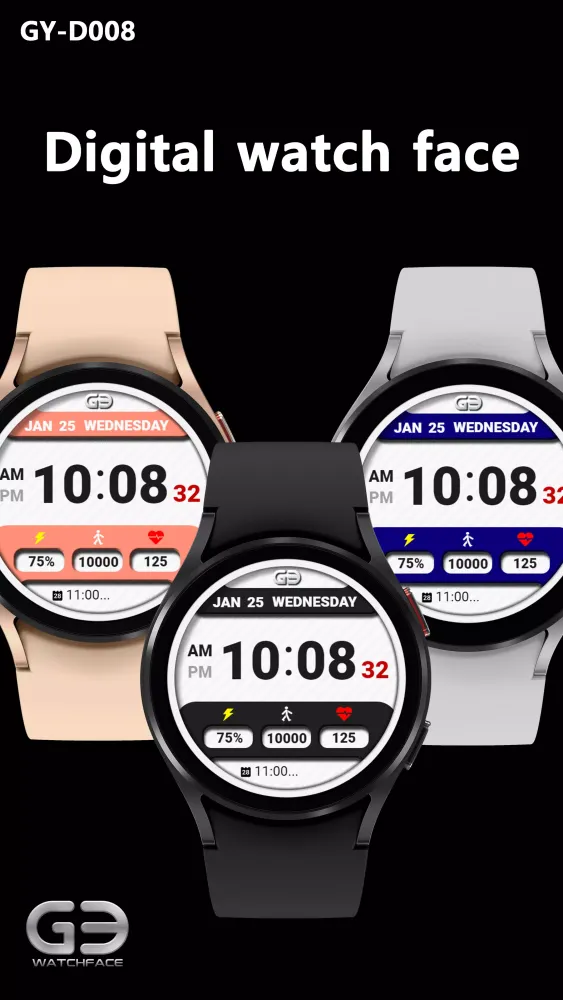 Capturas de pantalla de GYD008:Digital watchface
