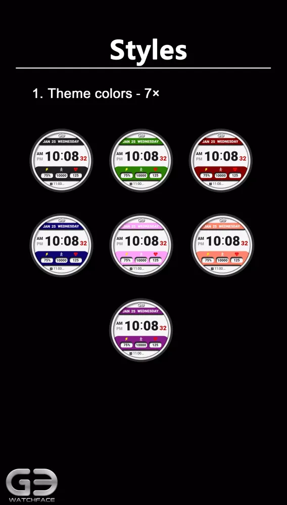 Capturas de pantalla de GYD008:Digital watchface