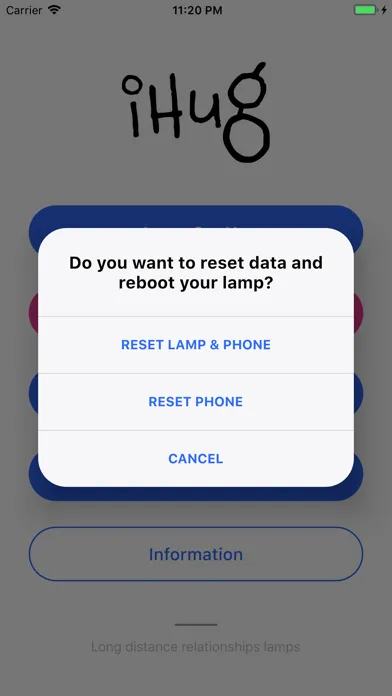Tangkapan layar iHug Lamps