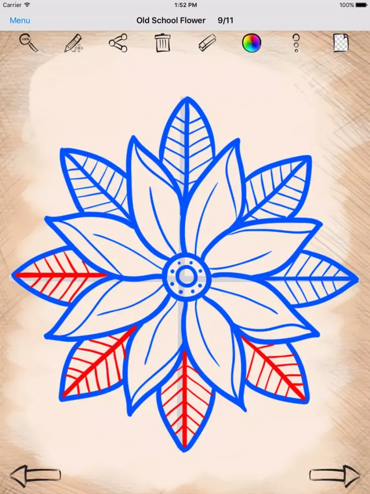 Learning To Draw Flower Tattoo Designs iPad  स्क्रीनशॉट
