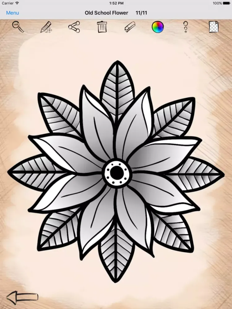 Learning To Draw Flower Tattoo Designs iPad  स्क्रीनशॉट