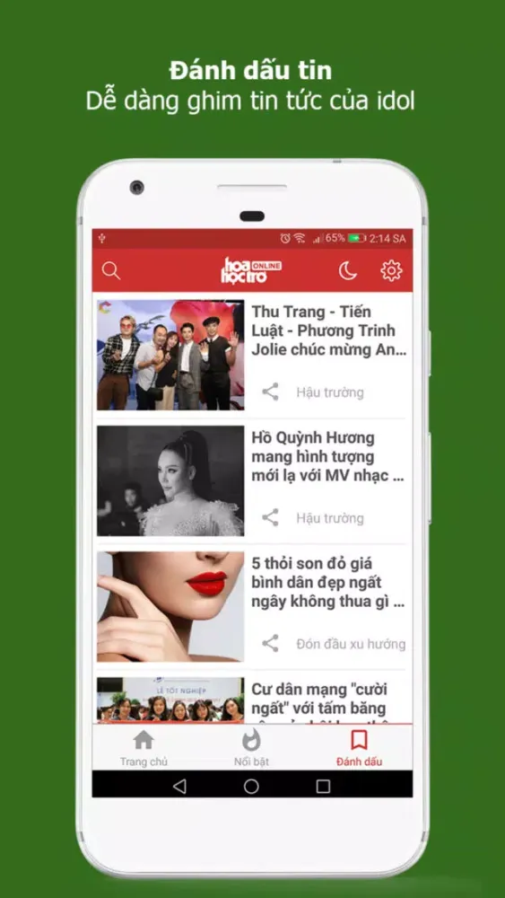 Tangkapan skrin Hoa học trò-Tin tức, Horoscope