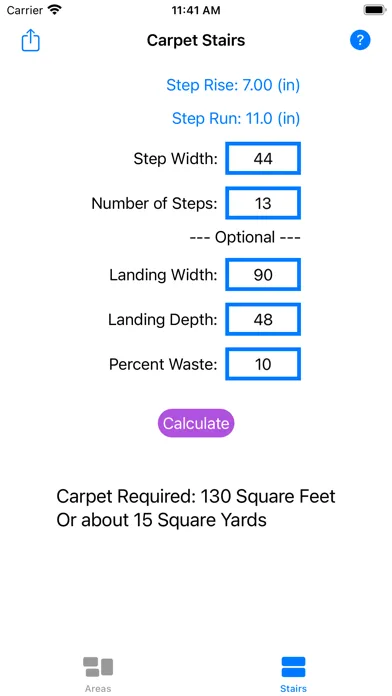 Carpet Measurement Calculator स्क्रीनशॉट