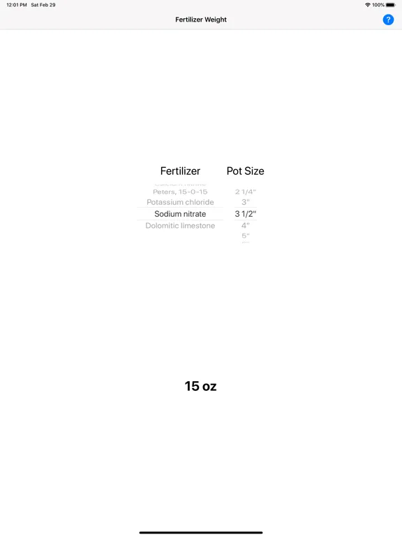 Fertilizer Weight by Clay Pot iPad 應用截圖