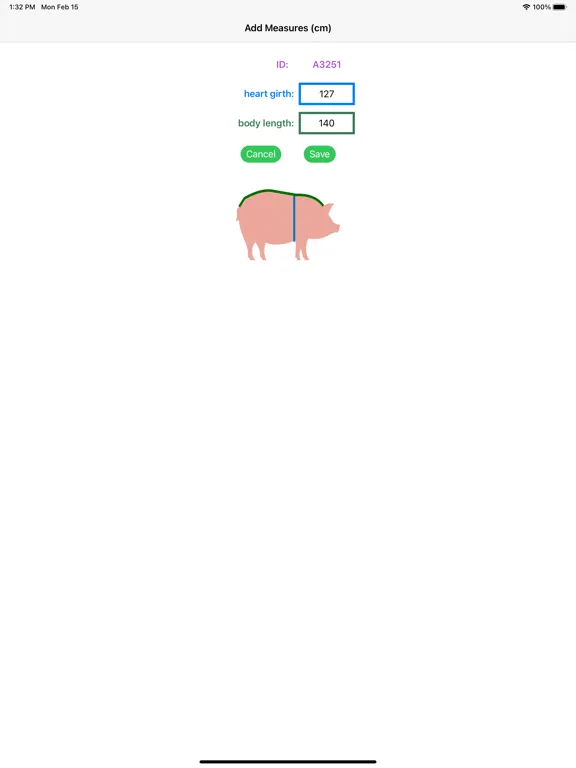 Pig Weight Estimator iPad  Ekran Görüntüleri