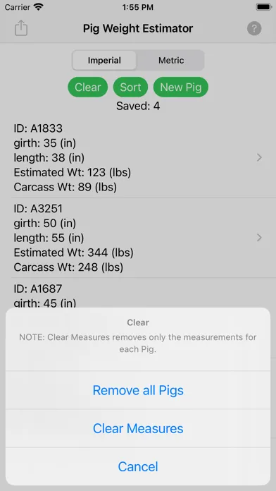 Pig Weight Estimator Ekran Görüntüleri