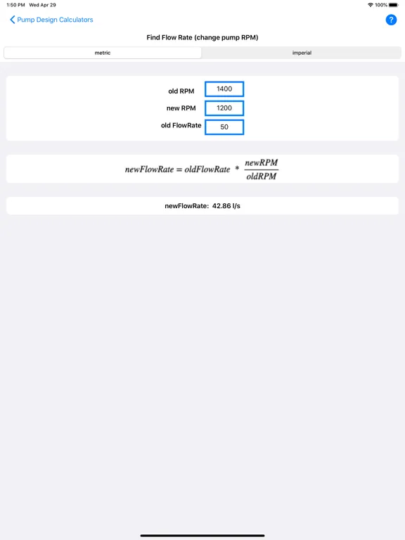 تصاویر Pump Design Calculator iPad 