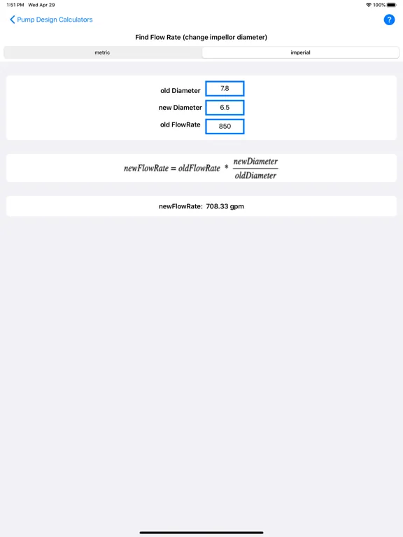 تصاویر Pump Design Calculator iPad 
