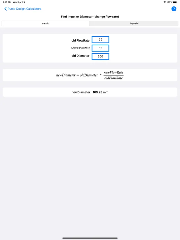 تصاویر Pump Design Calculator iPad 