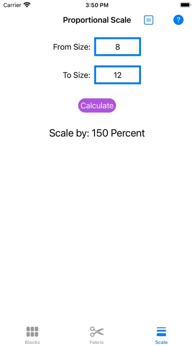 Quilt Block Calculator سکرین شاٹس