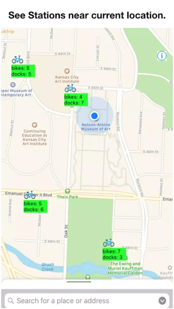 Bike Stations Kansas City سکرین شاٹس