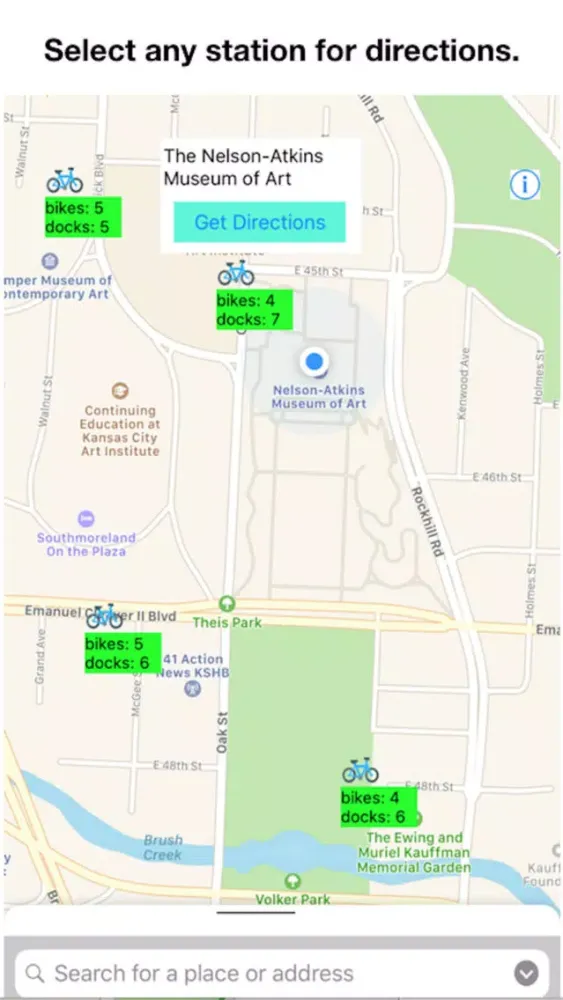 Bike Stations Kansas City سکرین شاٹس
